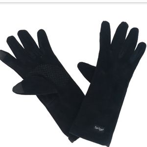 Springs velvet Perfect Fit texting glove black